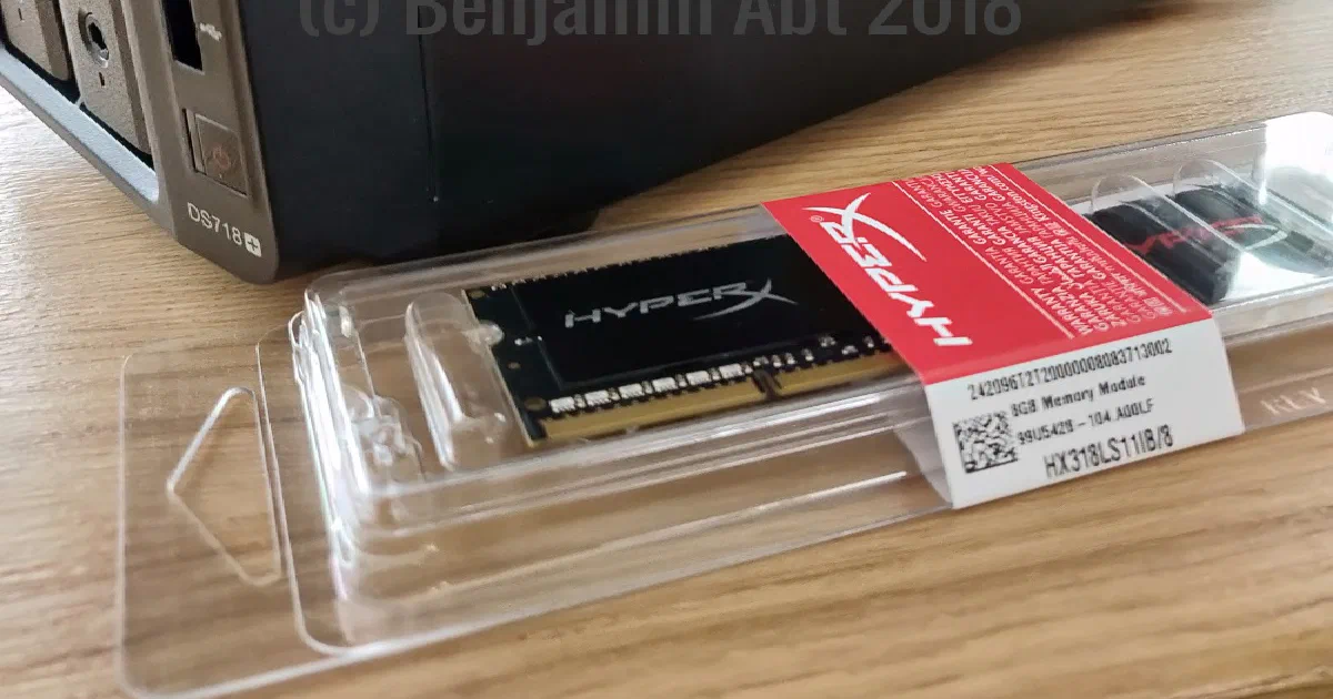 Synology DS718+ RAM Upgrade