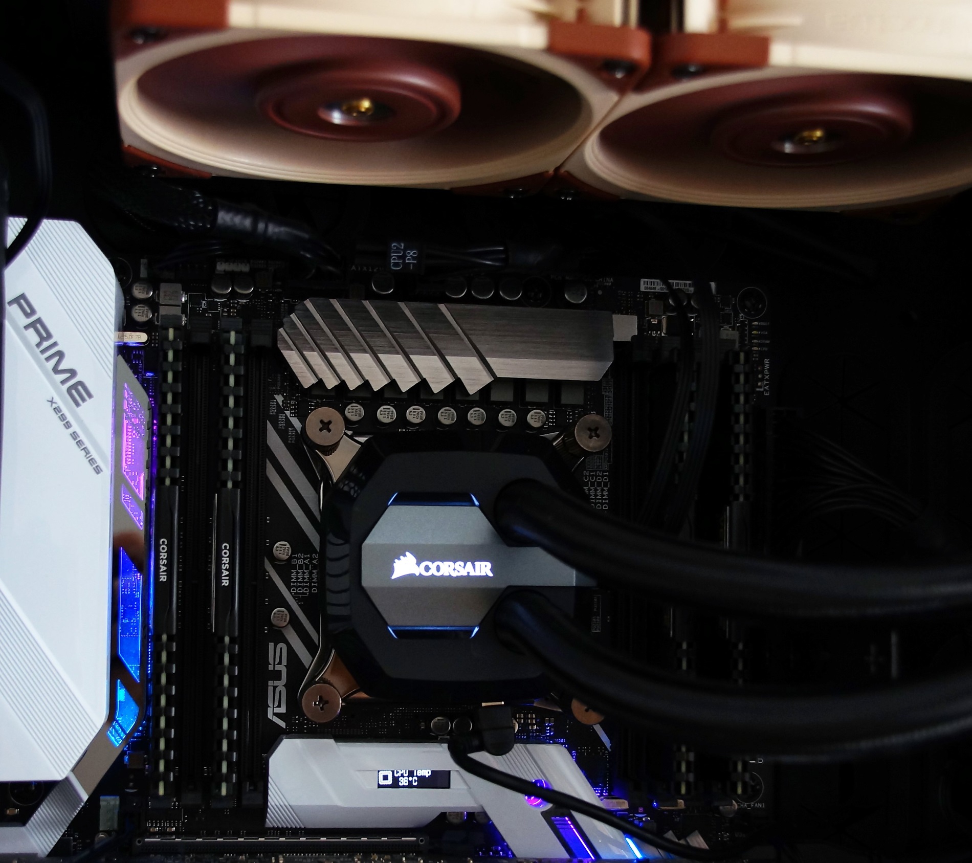 Review: Corsair H100i v2 auf Intel 7820X mit NOCTUA NF-A12x25