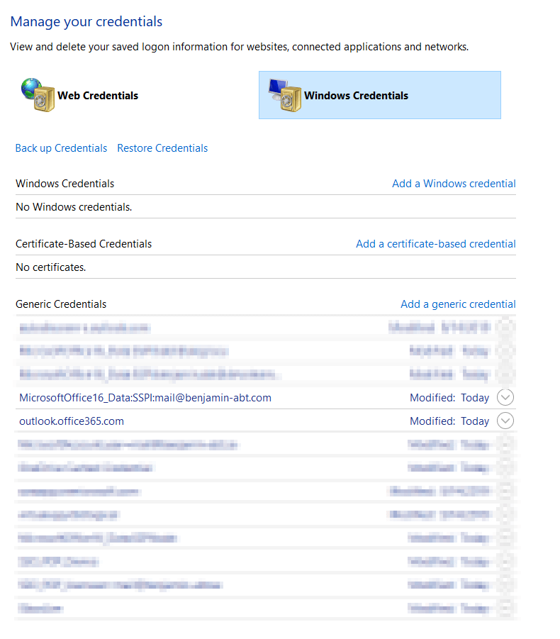 Windows Credential Manager