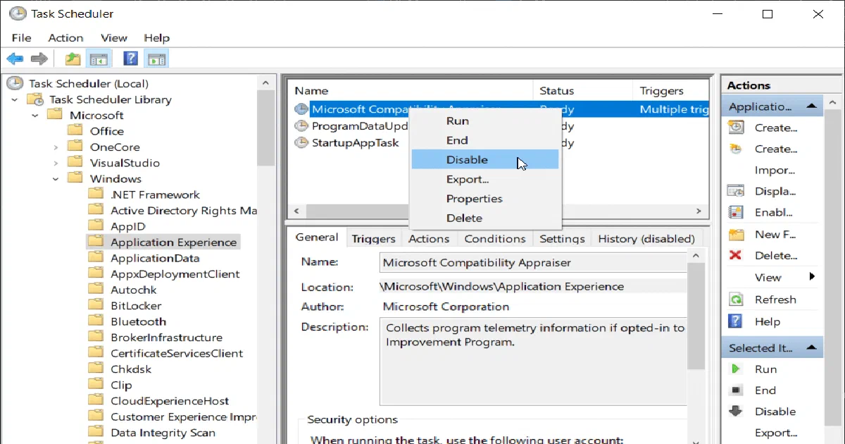 Disable Windows Compatibility Telemetry in Windows 10