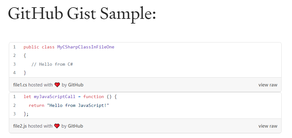 GitHub Gist add to Medium View
