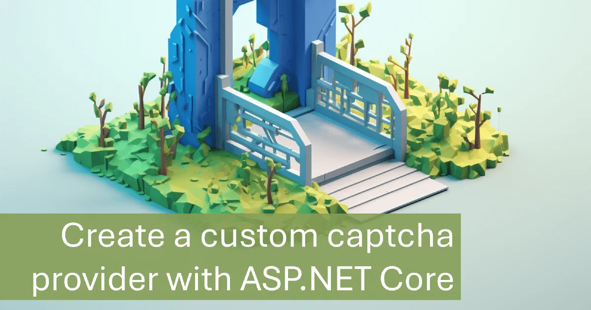 Create a custom captcha provider with ASP.NET Core