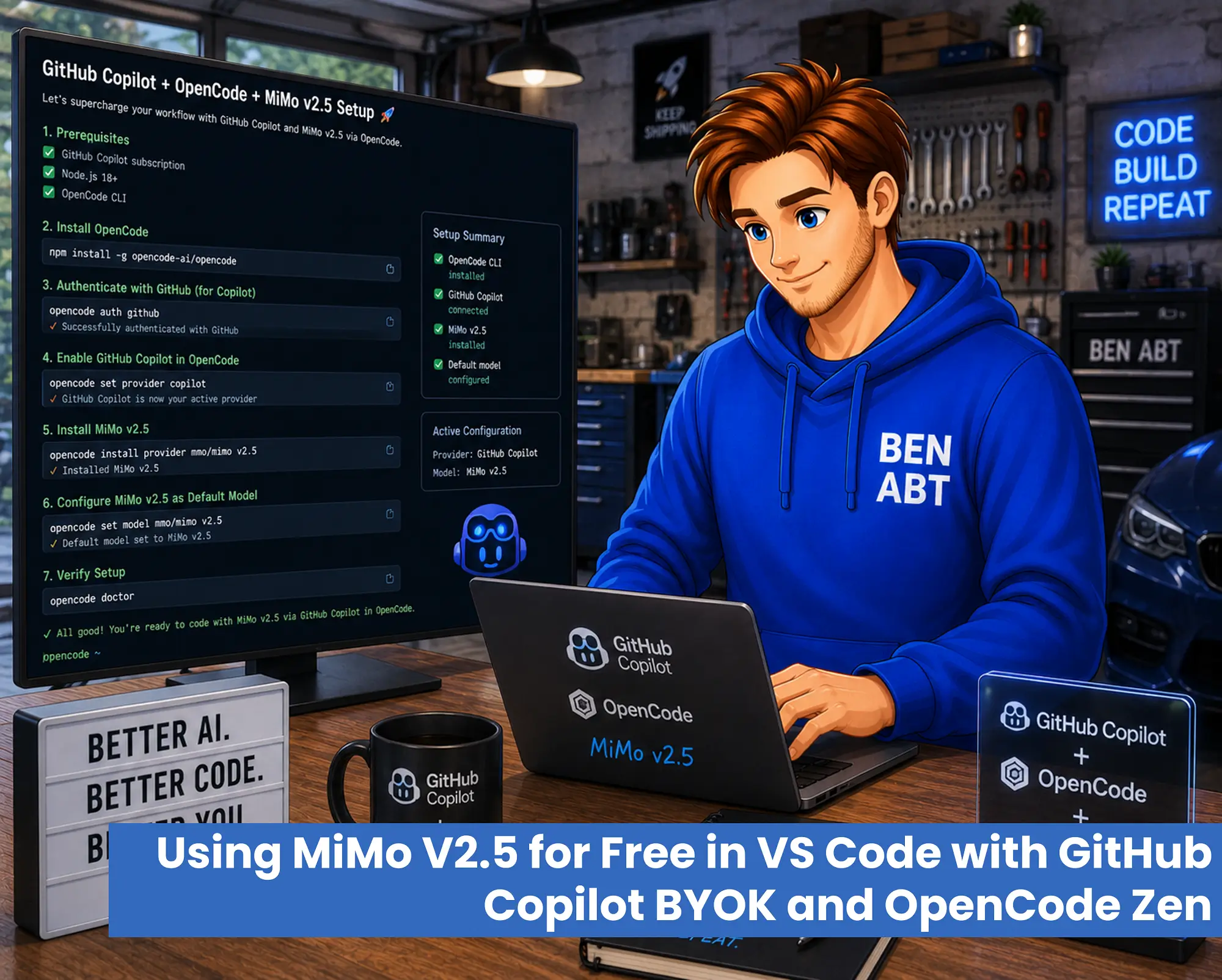Using MiMo V2.5 with GitHub Copilot BYOK and OpenCode Zen (Promo)